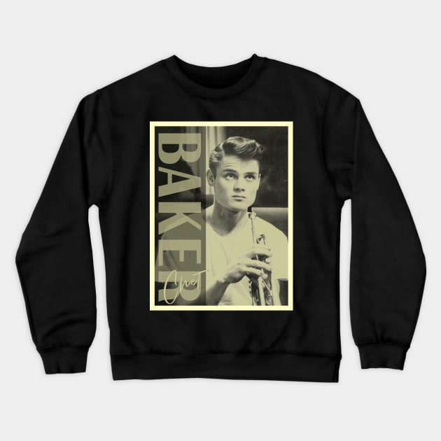 Chet Baker Trumpet Crewneck Sweatshirt by Gainy Rainy